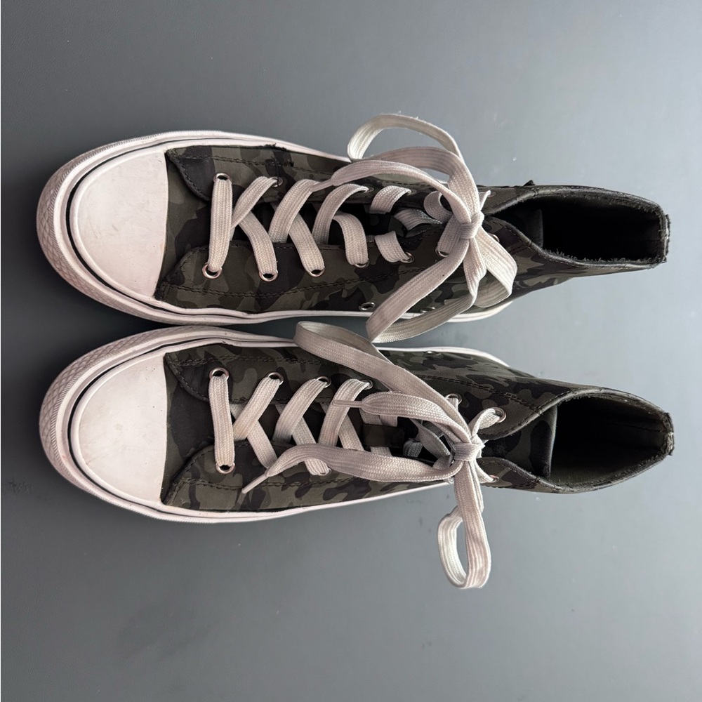 Camouflage High-Top Sneakers